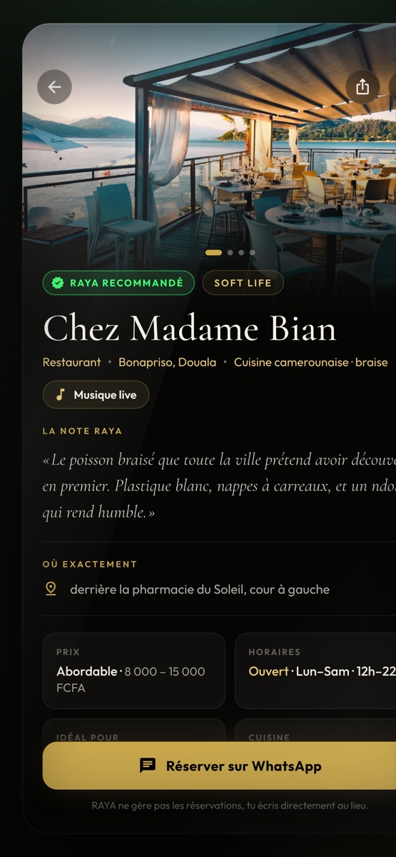 RAYA, la fiche d'un lieu